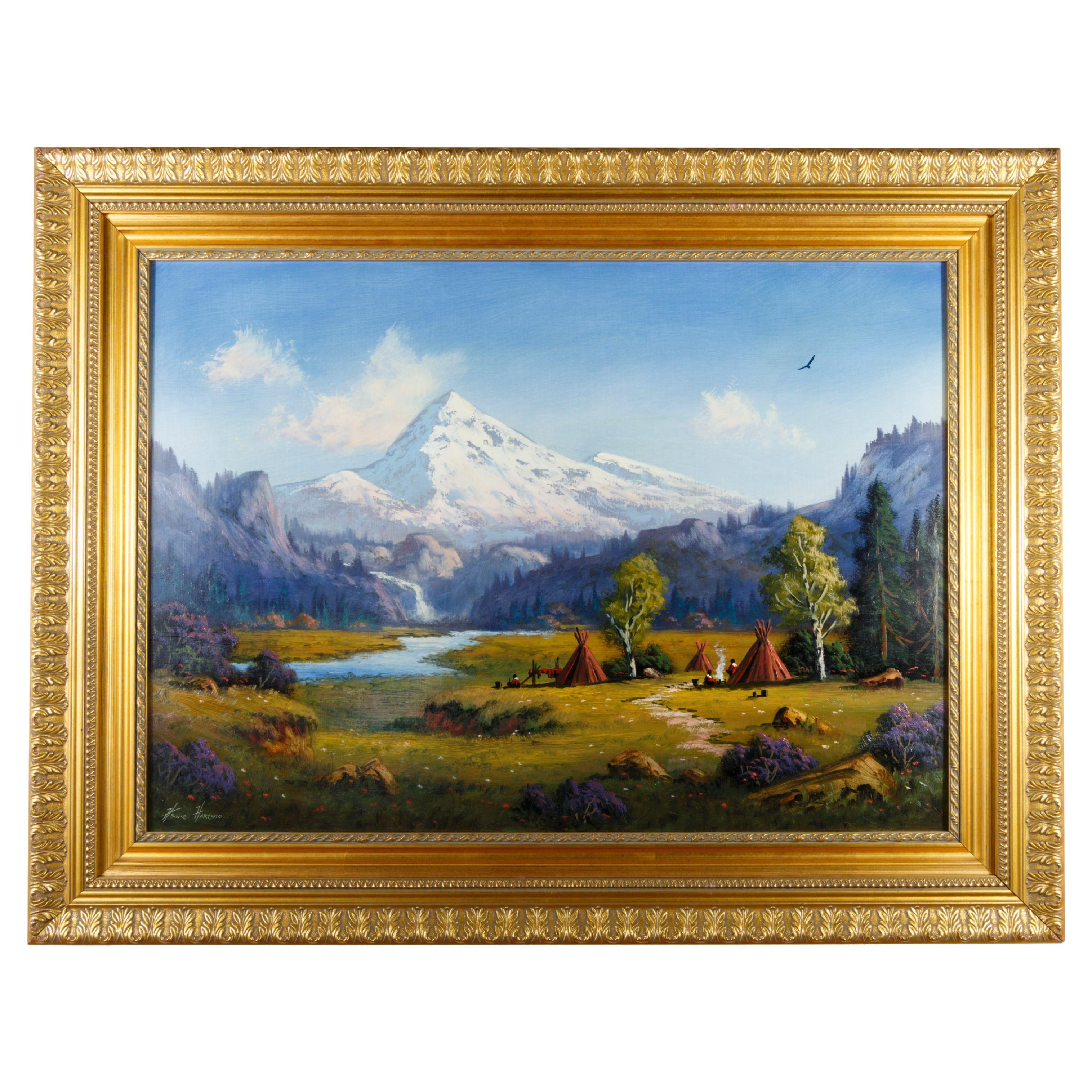 "Mount Hood Oregon" Peinture originale de Heinie Hartwig