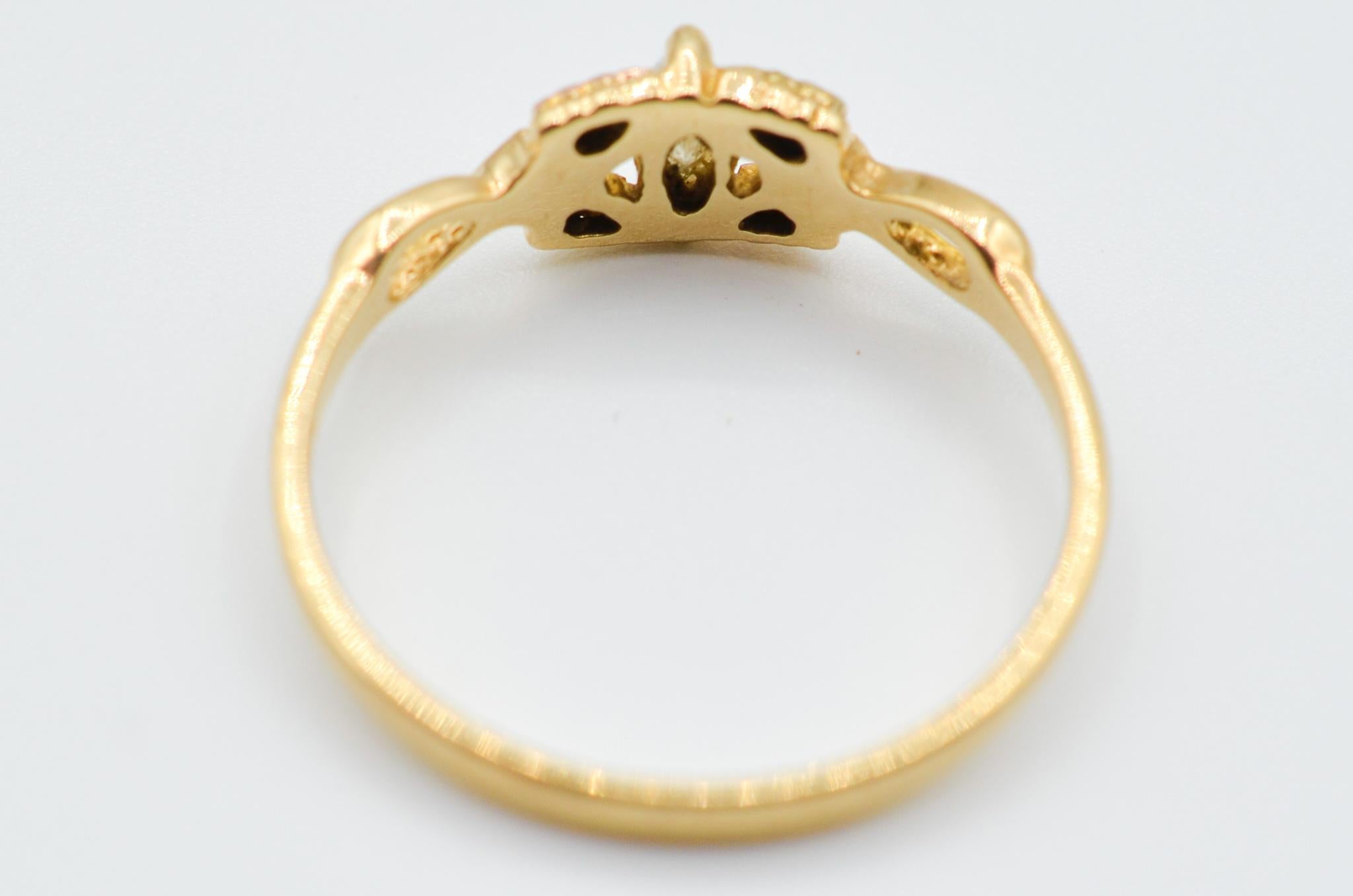 Mount Rushmore Jewelry 10K/12K Schwarze Hügel Gold Marquise Diamantring für Damen oder Herren
