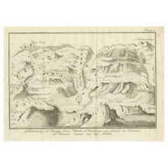 Monte Sinaí y Santa Catalina - Mapa antiguo de los monasterios del Sinaí, 1776