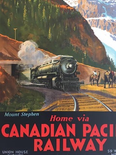 "Mount Stephen - Kanadische Pazifik-Eisenbahn":: Originalposter von Trompf
