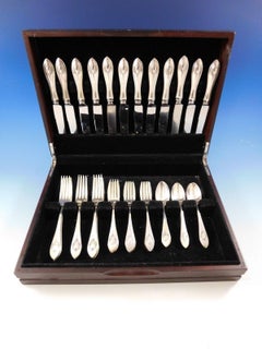 Mount Vernon by Lunt Sterling Silver Flatware Set for 12 Service 48 Pieces