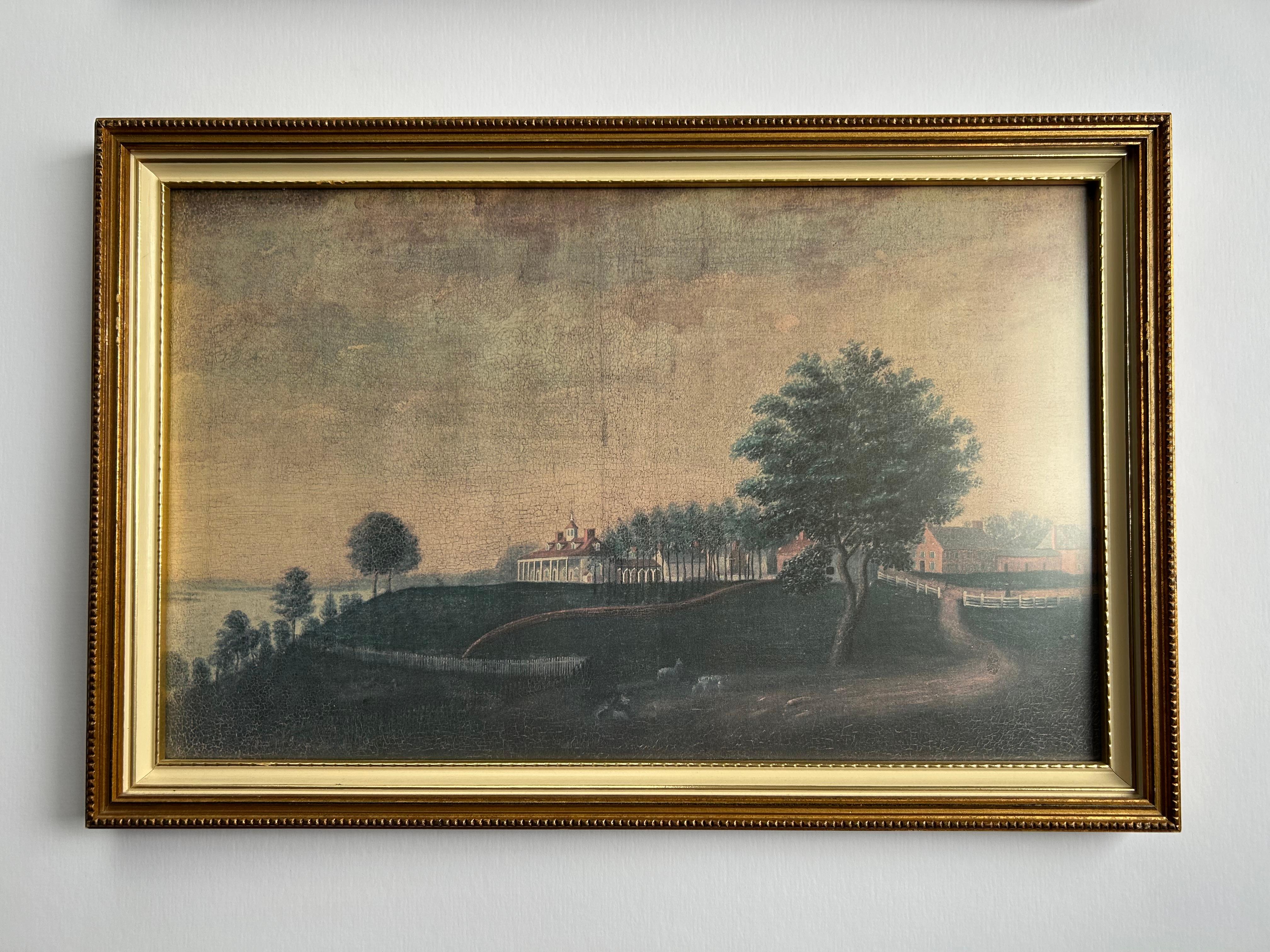 Mount Vernon, Paar Vintage-Drucke (Amerikanisch Kolonial) im Angebot
