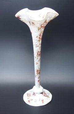 Mount Washington Colonialware signed Trumpet Vase c 1907 1924