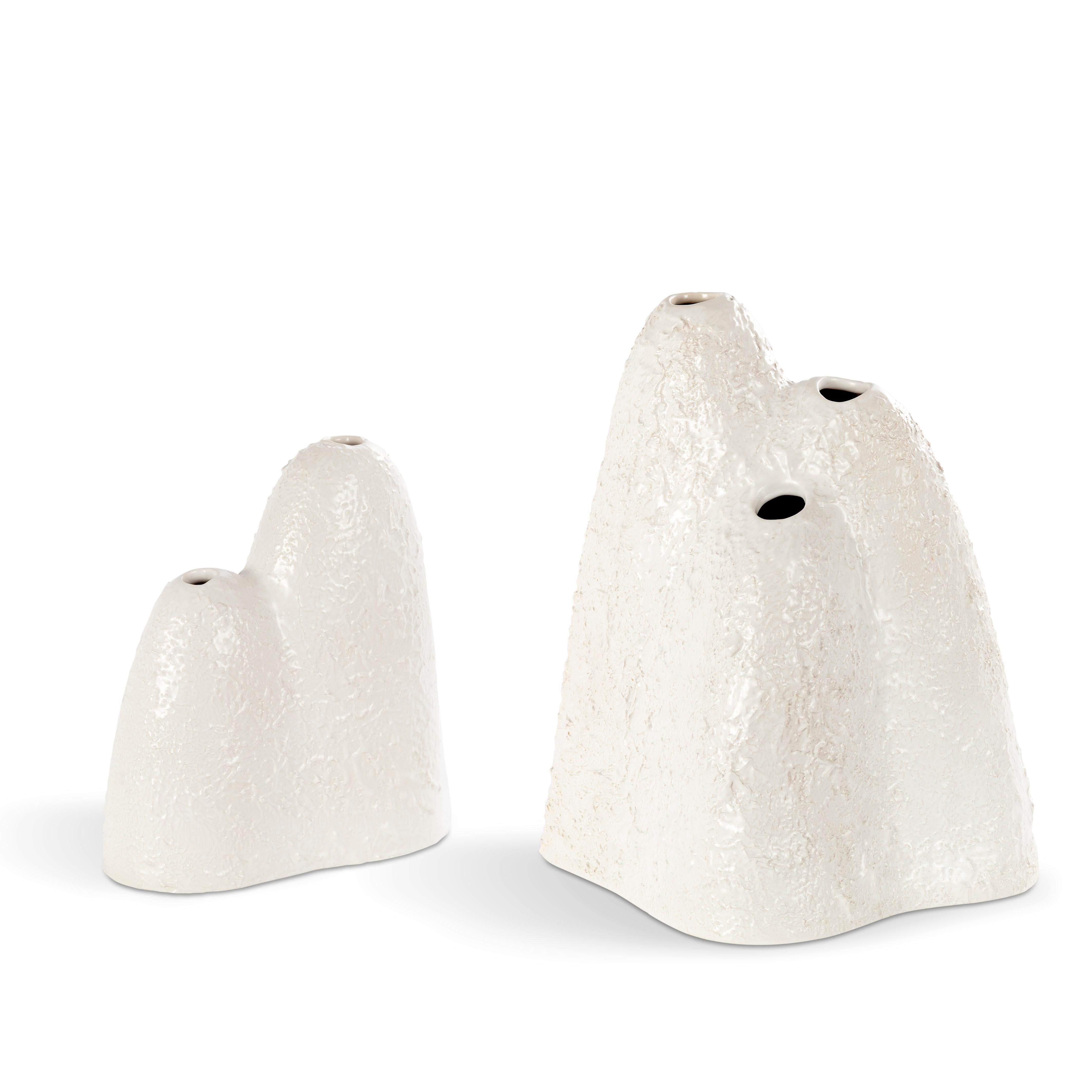 Contemporary Mountain Big White Vase by Pulpo For Sale