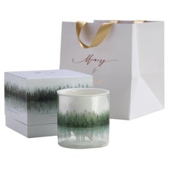 Mountain Cabin Candle , glass sculpture candle , vegan candle , soy wax candle Mountain Cabin Candle , glass sculpture candle , vegan candle , soy wax candle