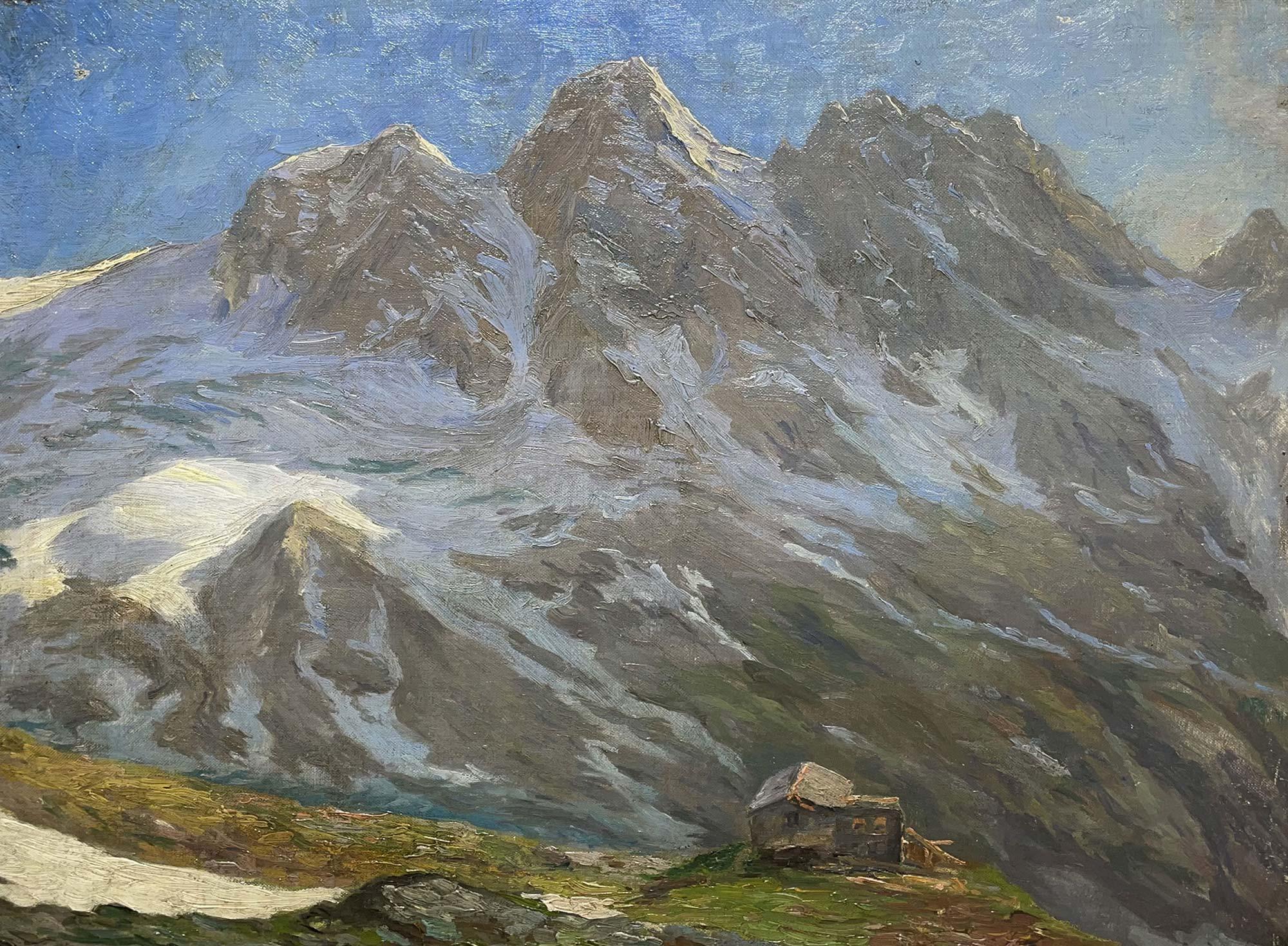 Peinture de cabane de montagne - Europe 1930 2