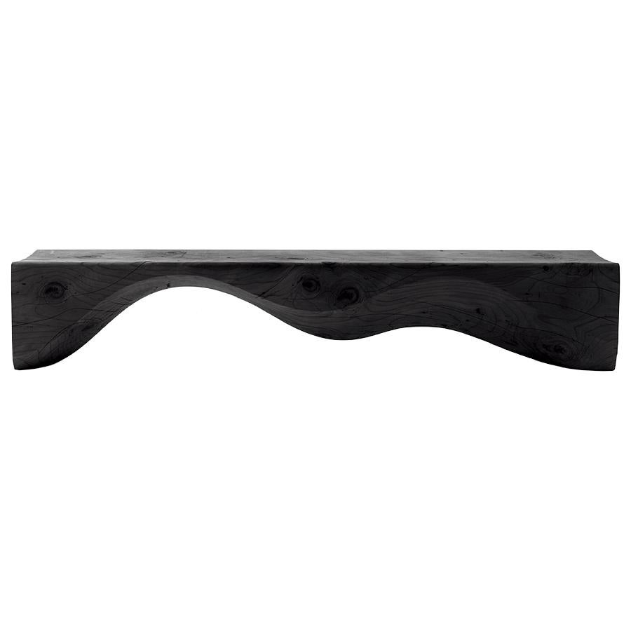 Modern Mountains Cedar Vulcano Bench, Designed Hsiao-Ching Wang, Made in Italy For Sale