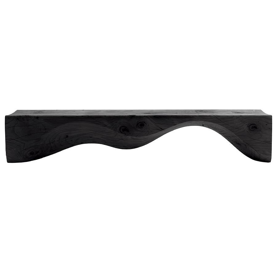 Italian Mountains Cedar Vulcano Bench, Designed Hsiao-Ching Wang, Made in Italy For Sale
