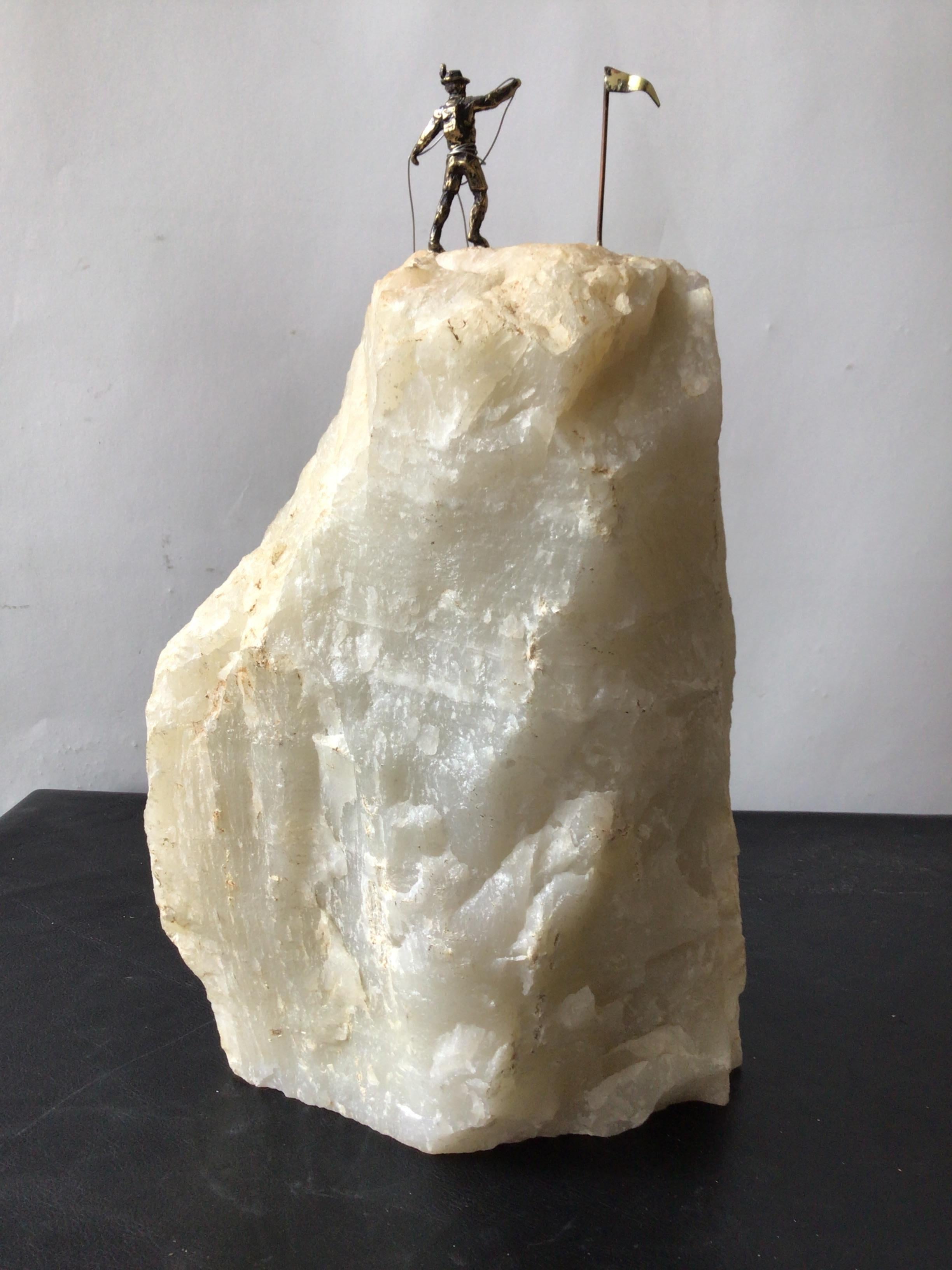 Late 20th Century Mountain Climbers Sculpture by Jere