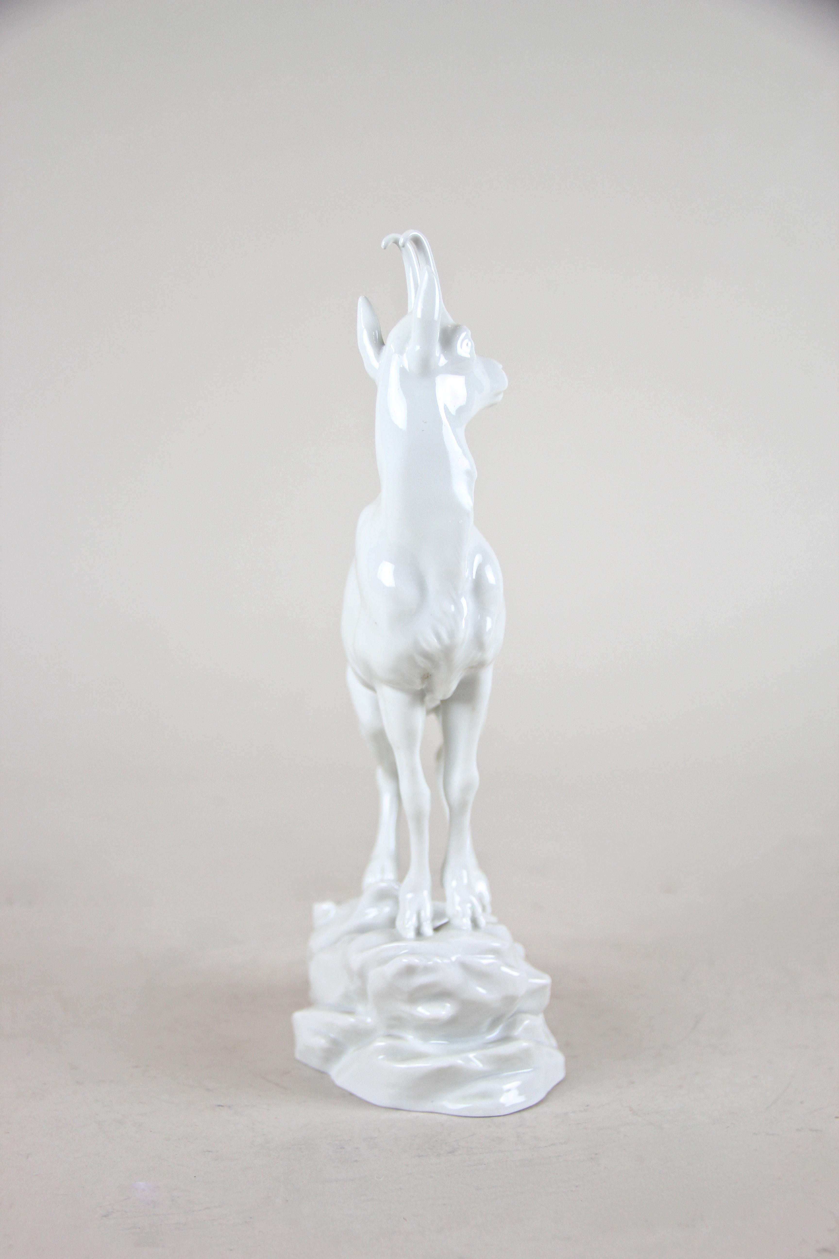 Art Deco Mountain Goat by Augarten Porcelain Vienna, Austria, circa 1930