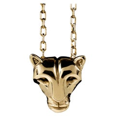 Mountain Lion (14K Yellow Gold Pendant) by Ken Fury