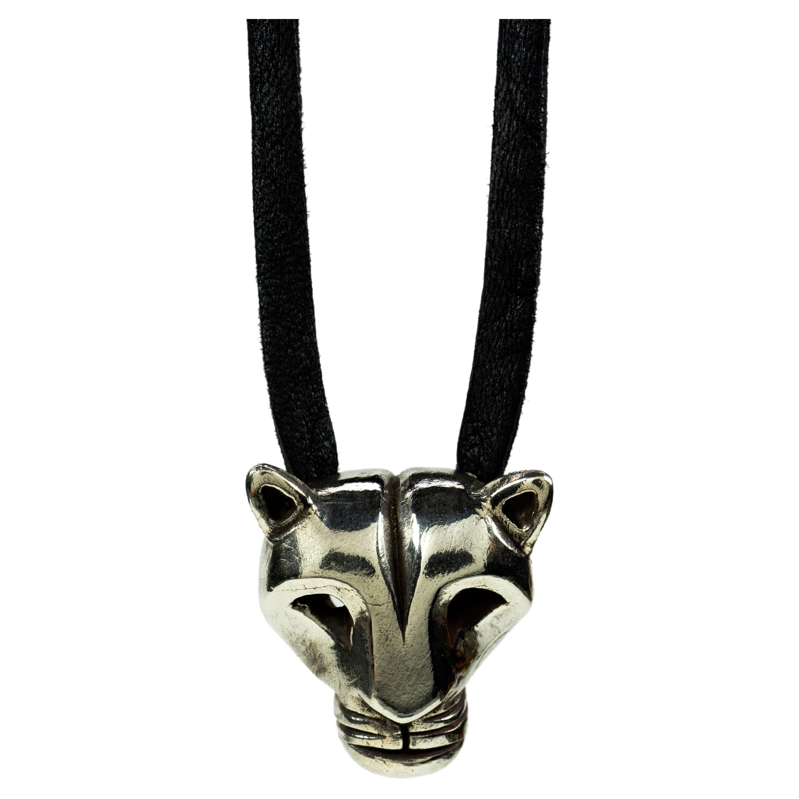 Mountain Lion (Sterling Silver Pendant) by Ken Fury For Sale