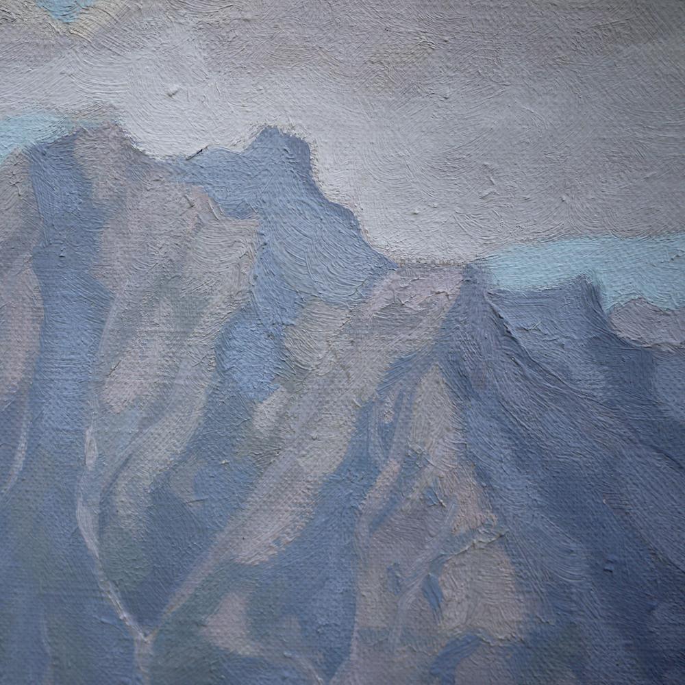 Mountain Painting, Alps, Tyrol, Oil on Canvas, Ernst, Dosenberger, 1943 4