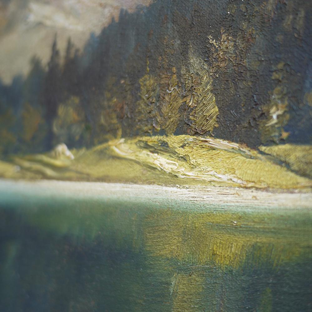 Mountain Painting, Dolomites, Oil on Canvas, E. Huther, 1930s 5