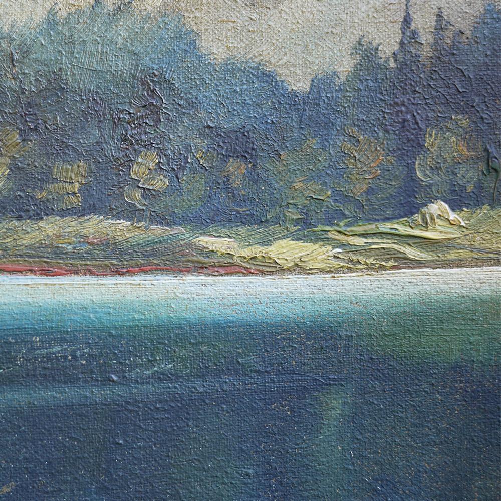 Mountain Painting, Dolomites, Oil on Canvas, E. Huther, 1930s 3