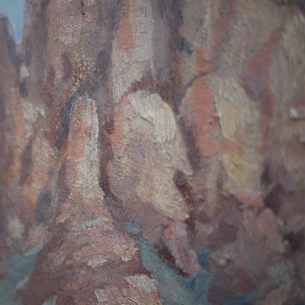 Mountain Painting, Dolomites, Oil on Cardboard, 1920 4