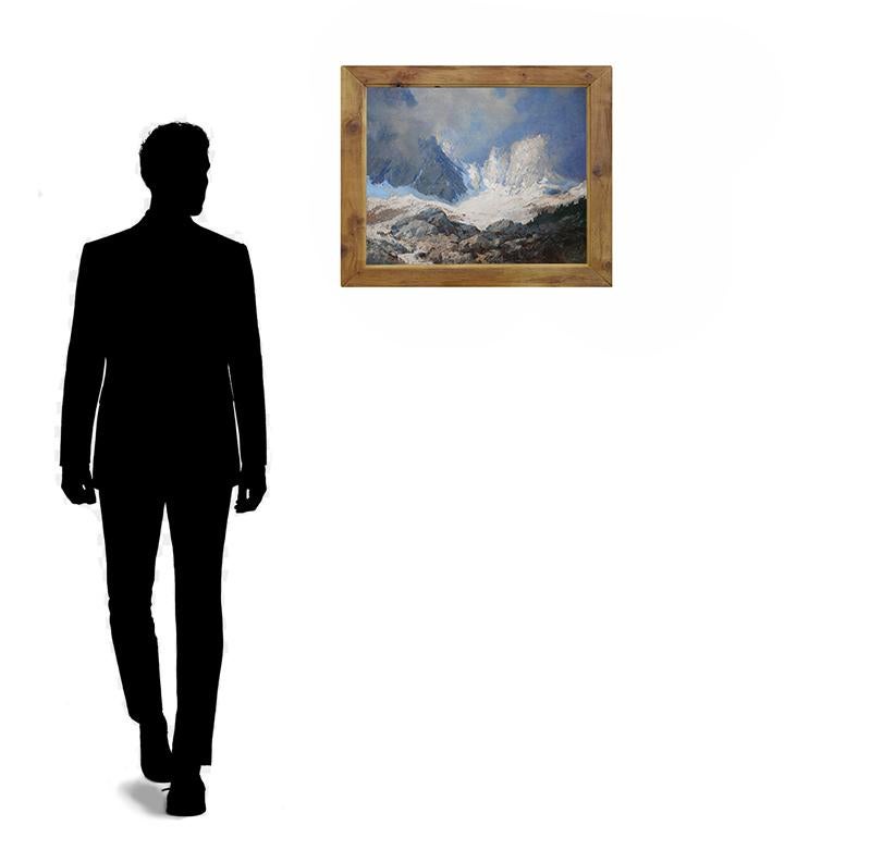 Mountain Painting, Dolomites, Oil on Board by Rudolf Hermanns, 1910 3