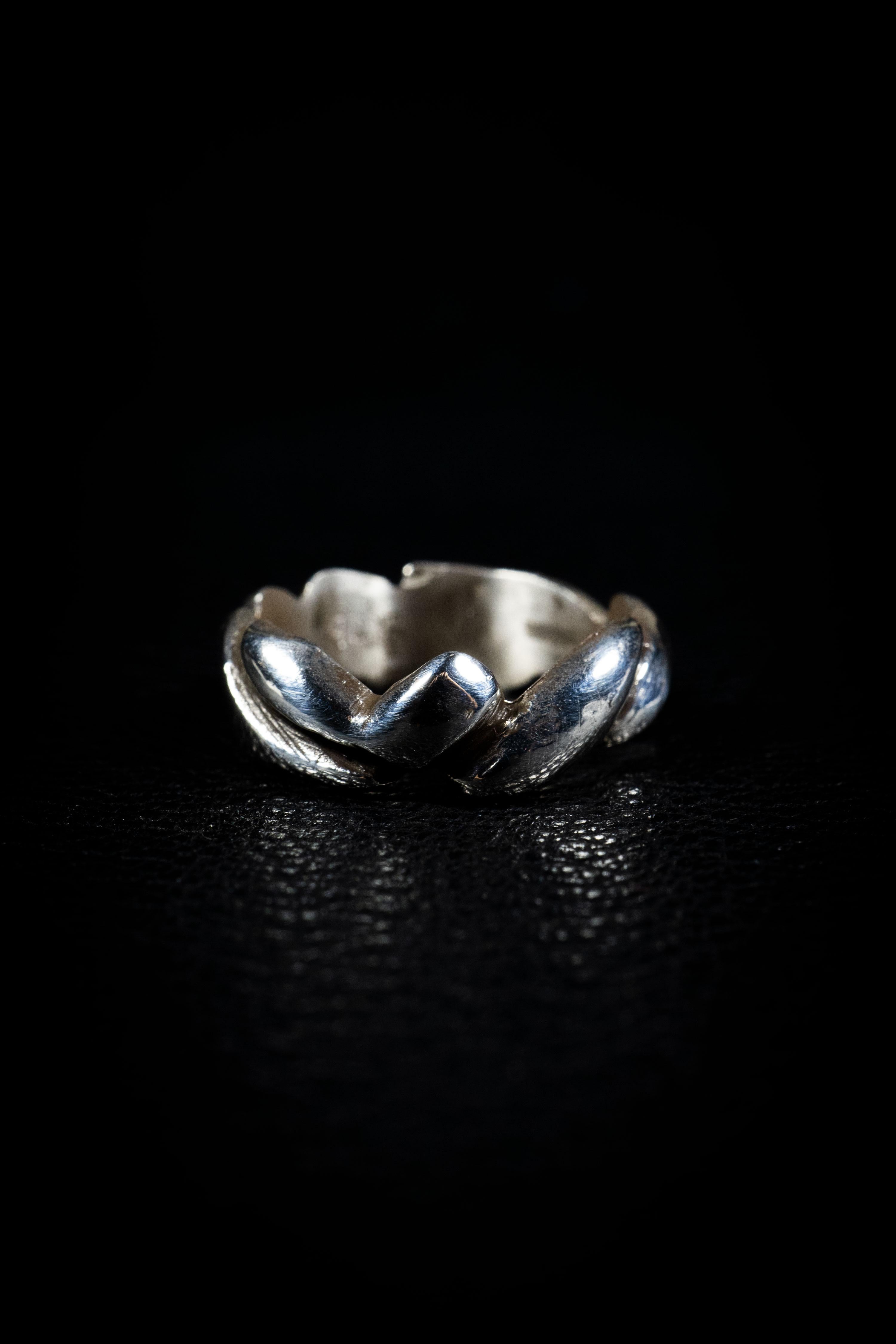 Mountain Range is a hand-carved and cast ring by Ken Fury. The ring's design is inspired by the beauty of mountain ranges and features uniquely intricate landscapes with peaks and valleys.

Metal: 18K Solid White Gold

Ring size: 7

This ring is