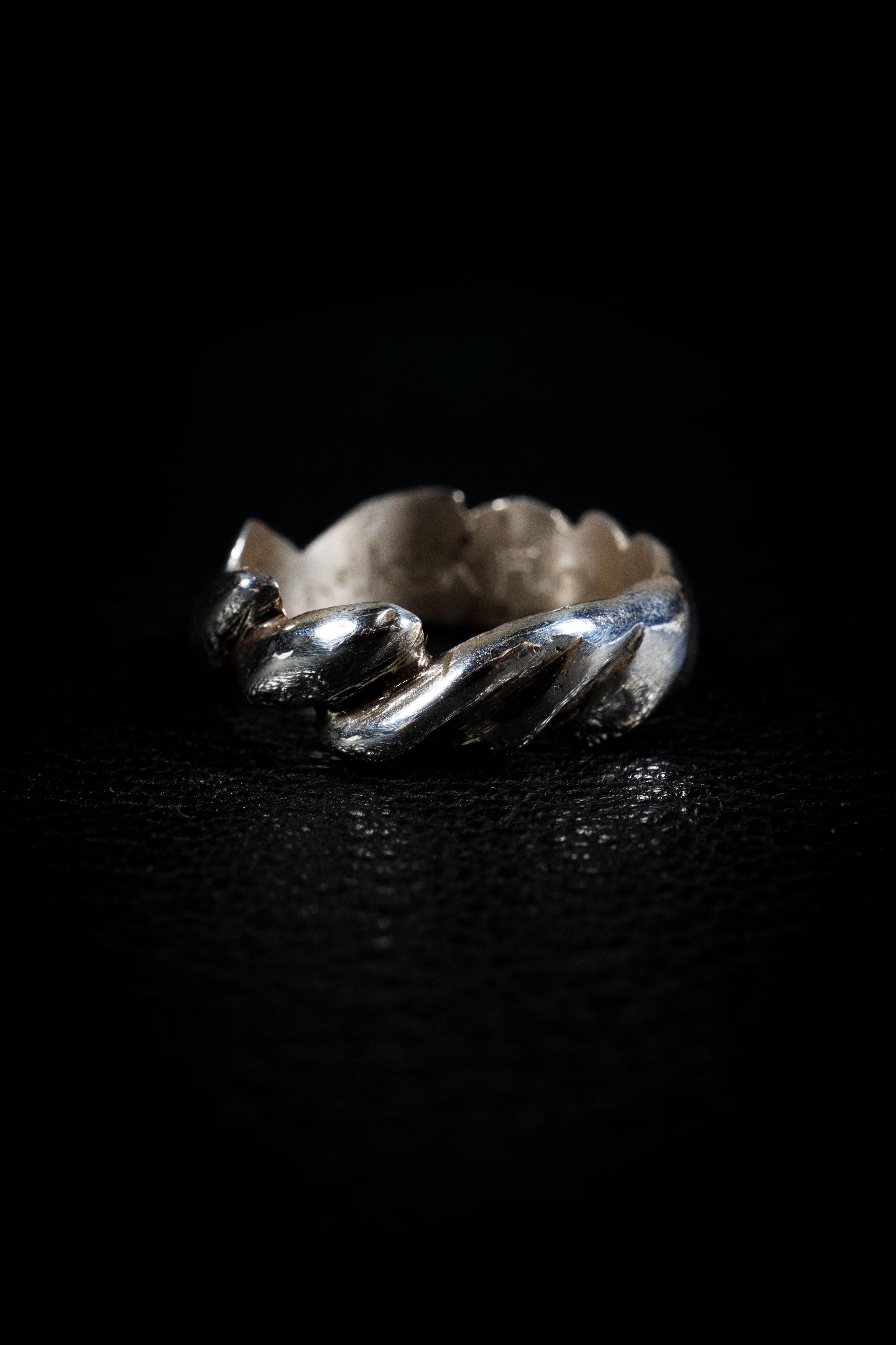 Contemporary Mountain Range (18K White Gold Ring) by Ken Fury For Sale