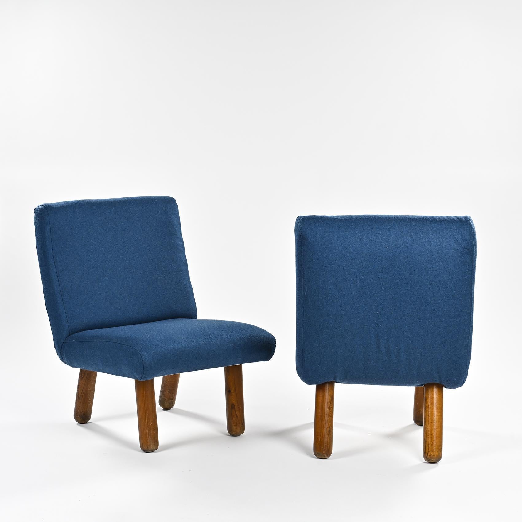 Français Les classiques de la montagne : Fauteuils La Plagne 1960, lot de 2
