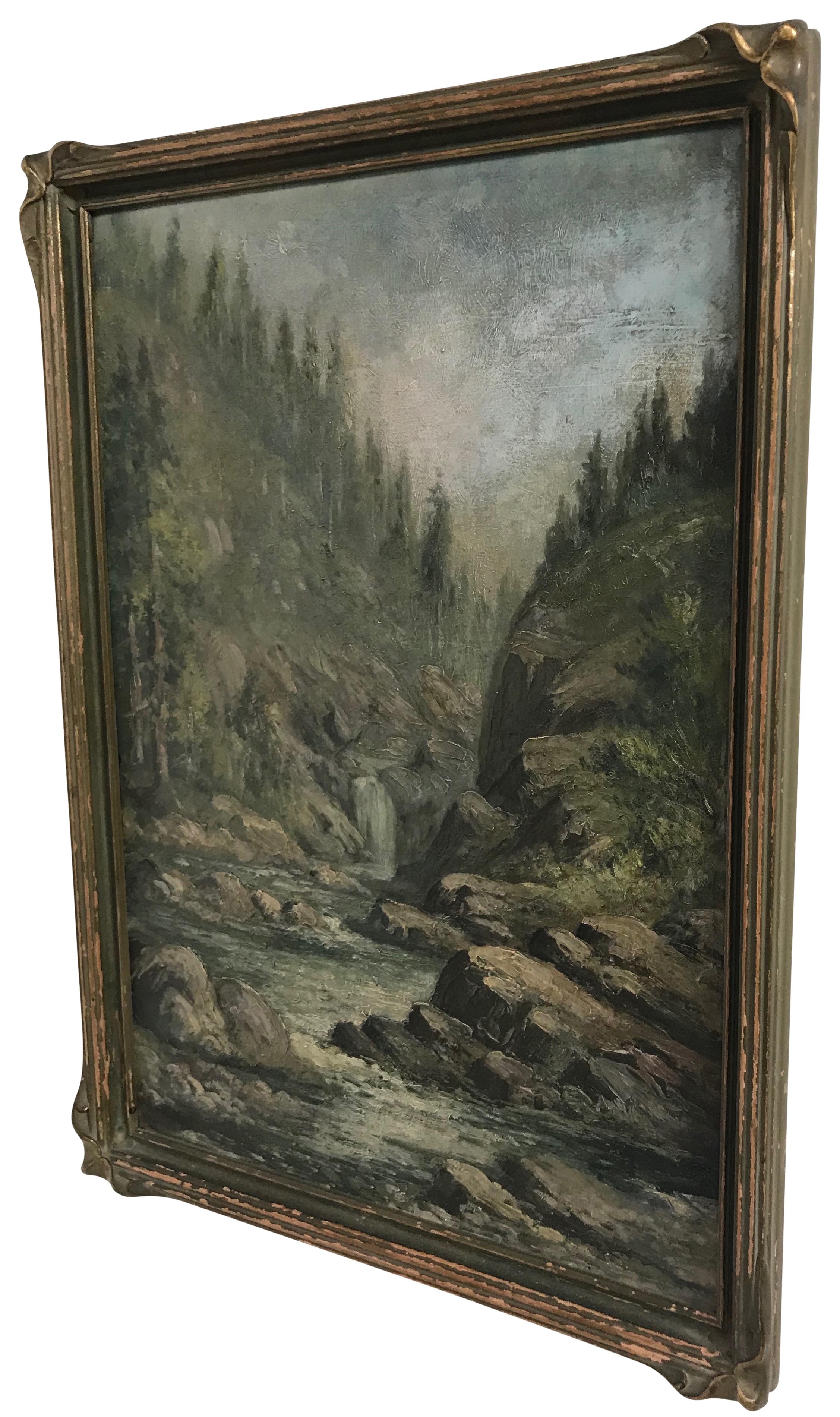 Américain Peinture de paysage de scène fluviale, américaine, début du 20e siècle en vente