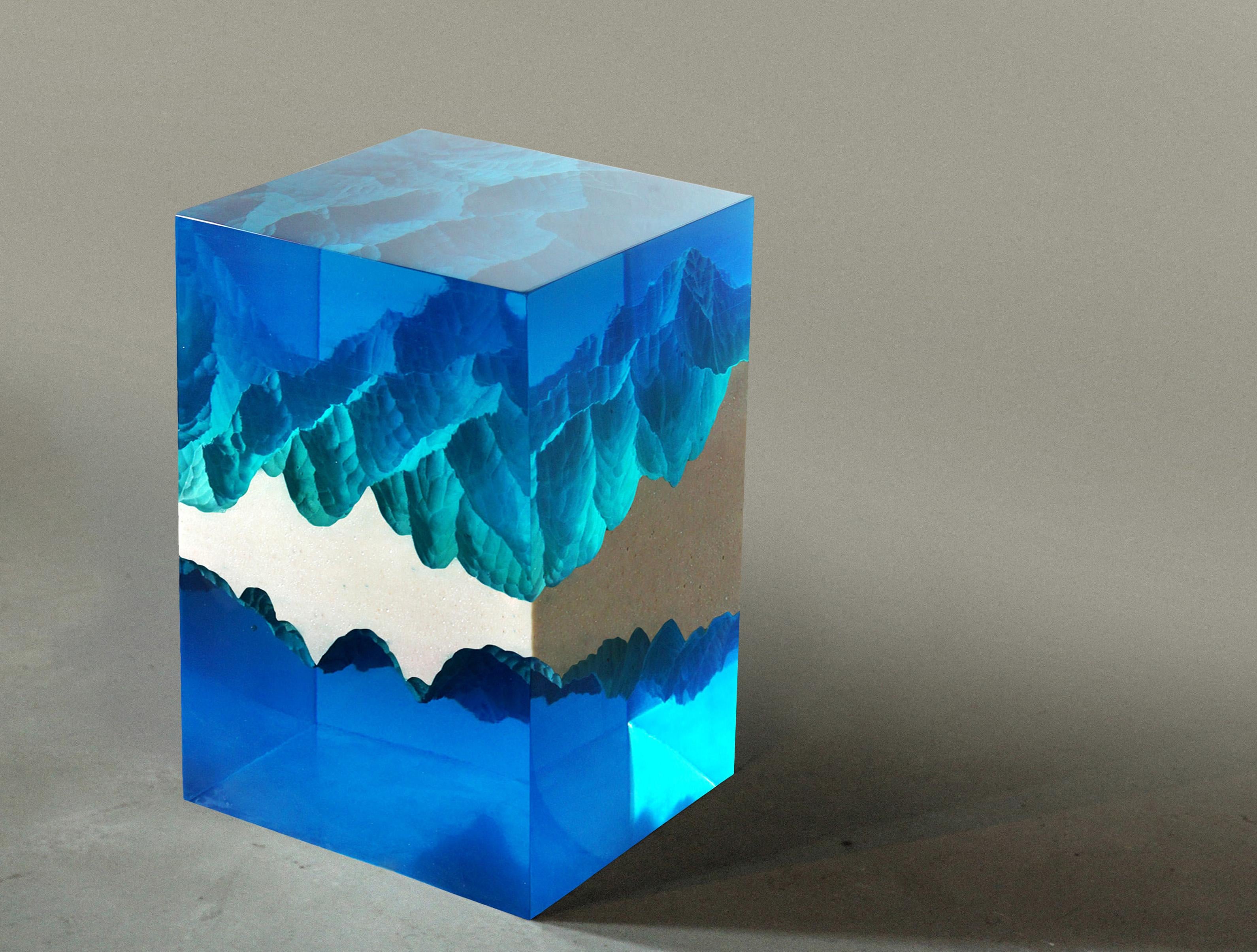 Resin Sculptural Design Stool by Eduard Locota For Sale