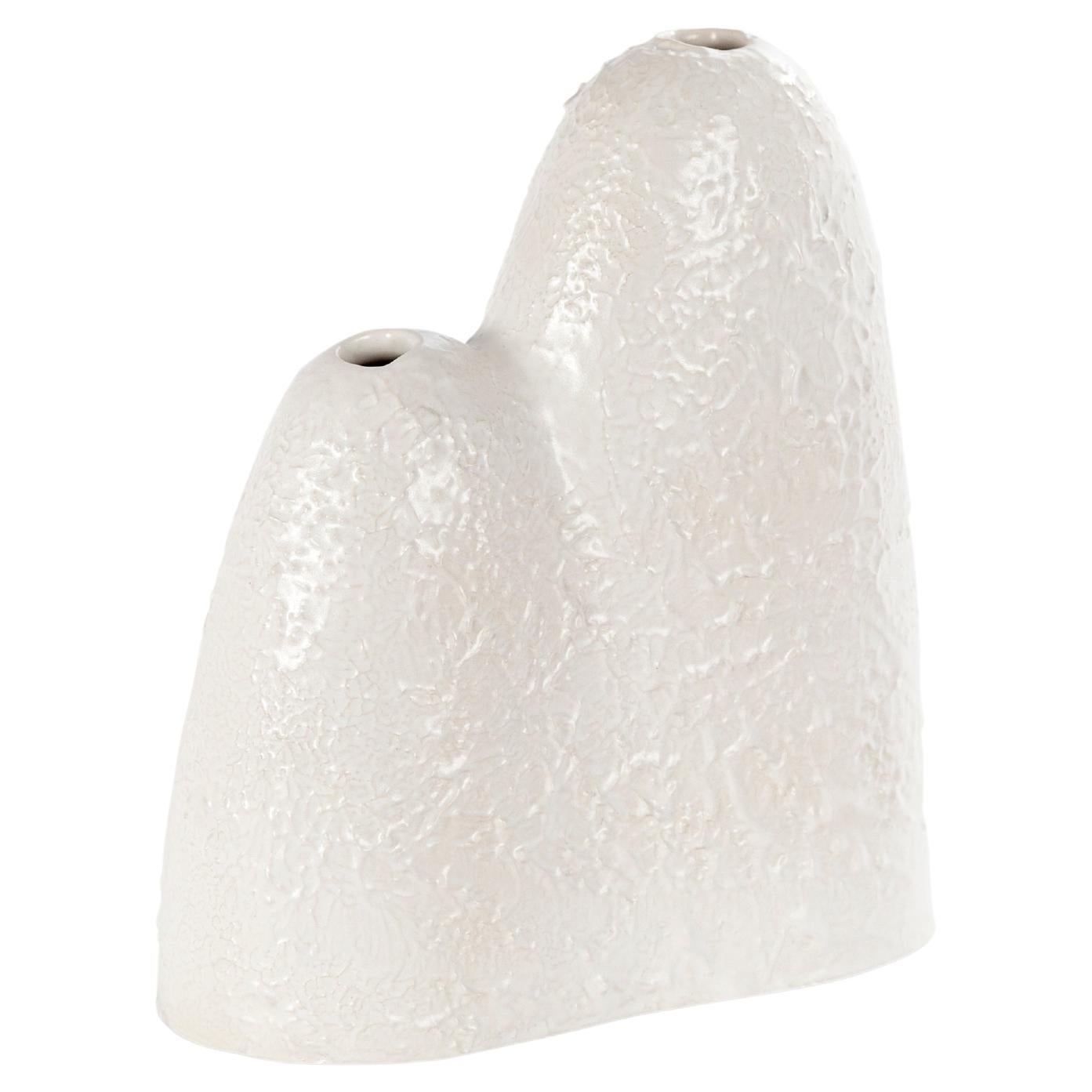 Mountain Small White Vase by Pulpo For Sale