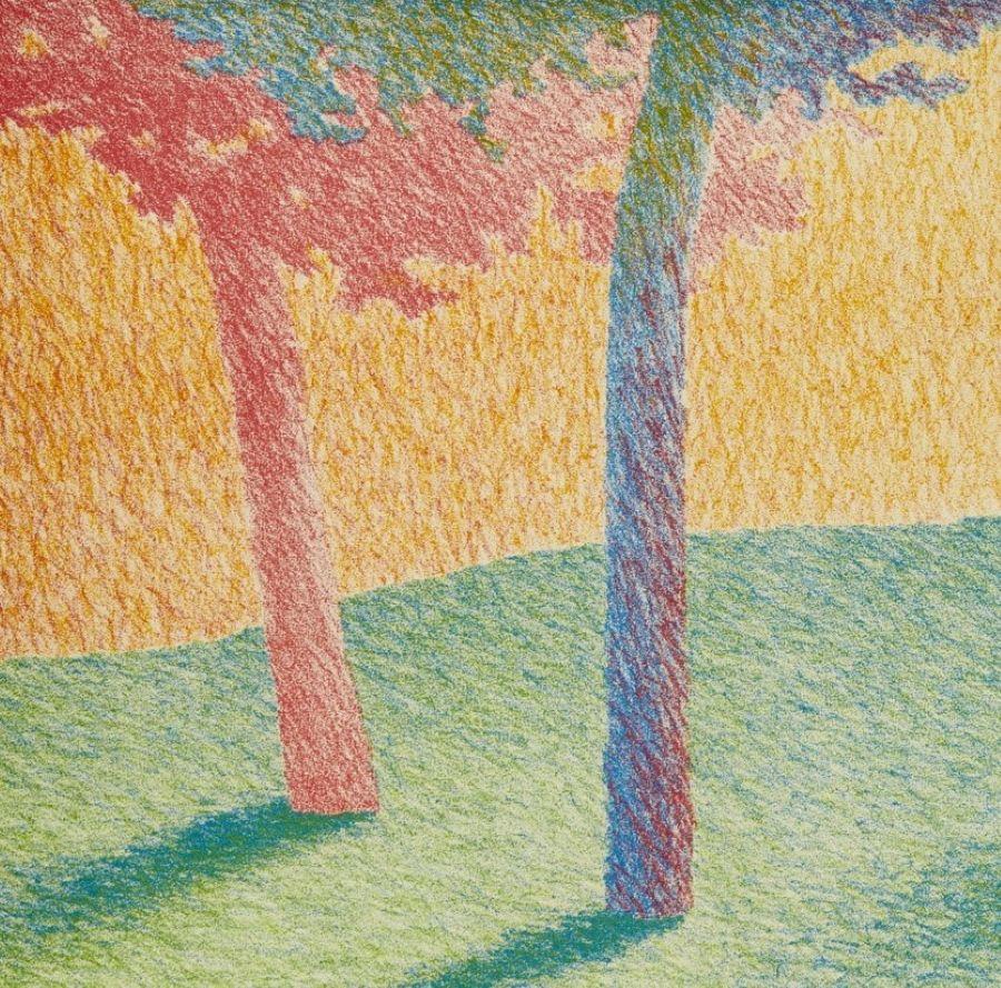 Mountain Stream, signierte, gerahmte und nummerierte Lithographie von John Fassolas, 1979 (Moderne) im Angebot