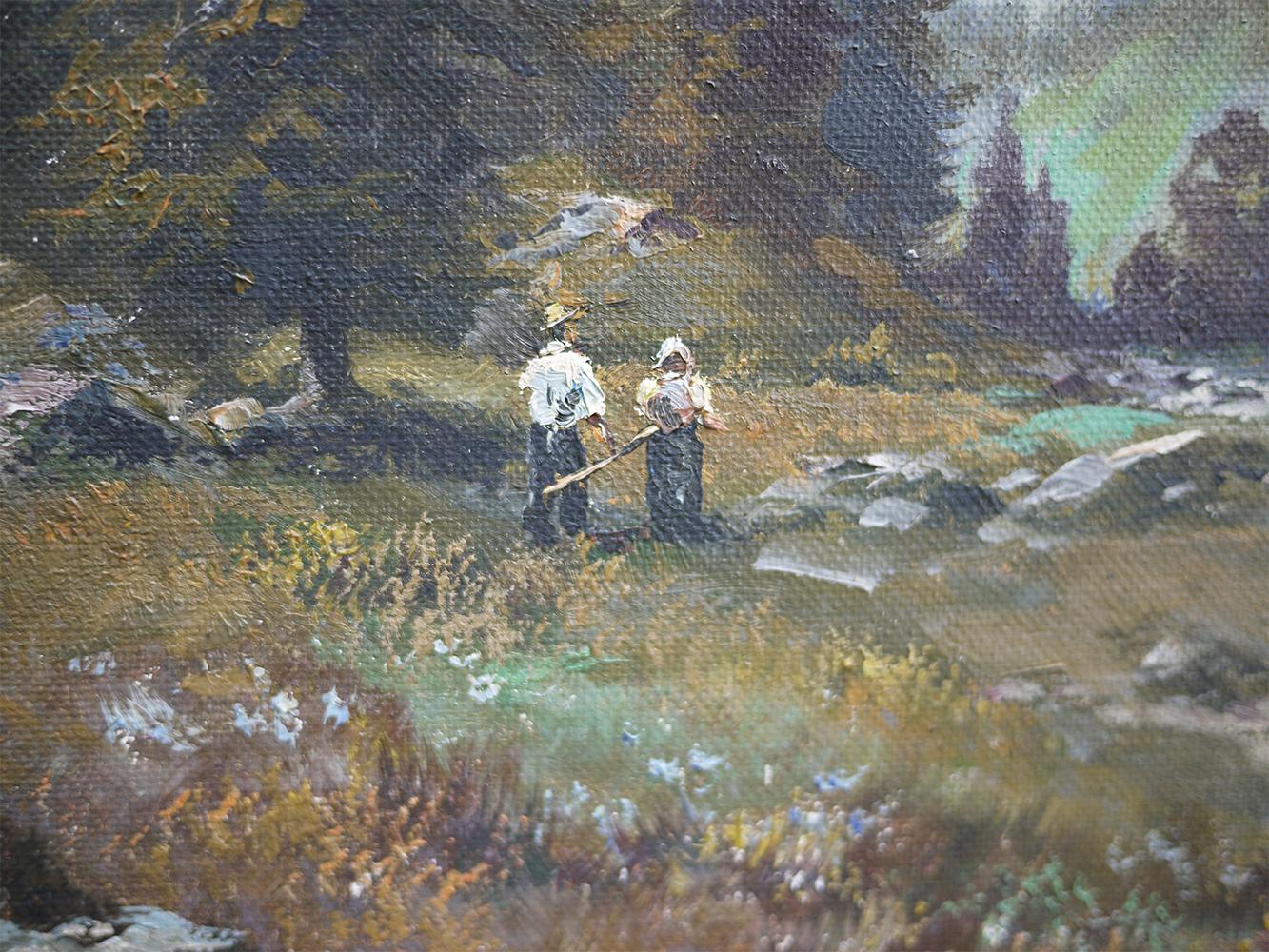 Mountain Summit Oil on Canvas Painting, Dolomites, 1950 1