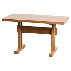 Mountain table in solid elm from Les Arcs