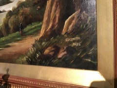 Mountainous Landscape Oil on Canvas by C.E Smith