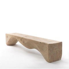 Mountains Cedar Bench, Designed by Hsiao-Ching Wang, Made in Italy
