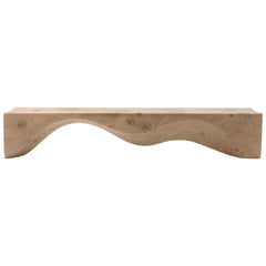 Used Mountains Cedar Bench, Designed by Hsiao-Ching Wang, Made in Italy