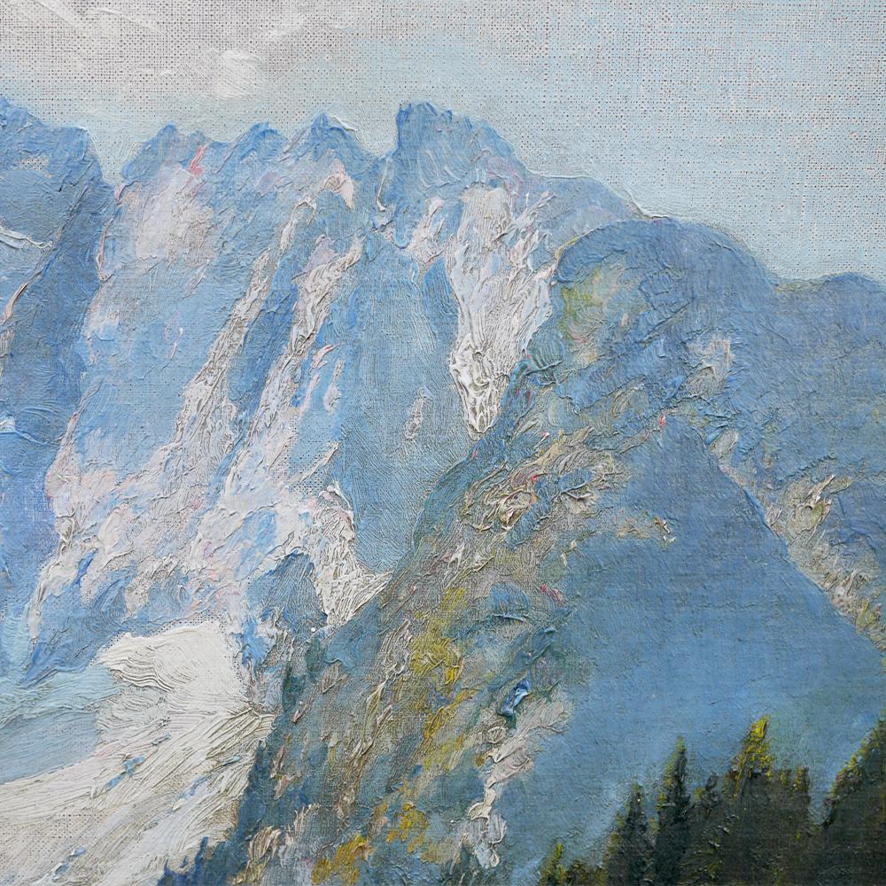Mountains Landscape Oil Painting, Dolomites, around 1930 5