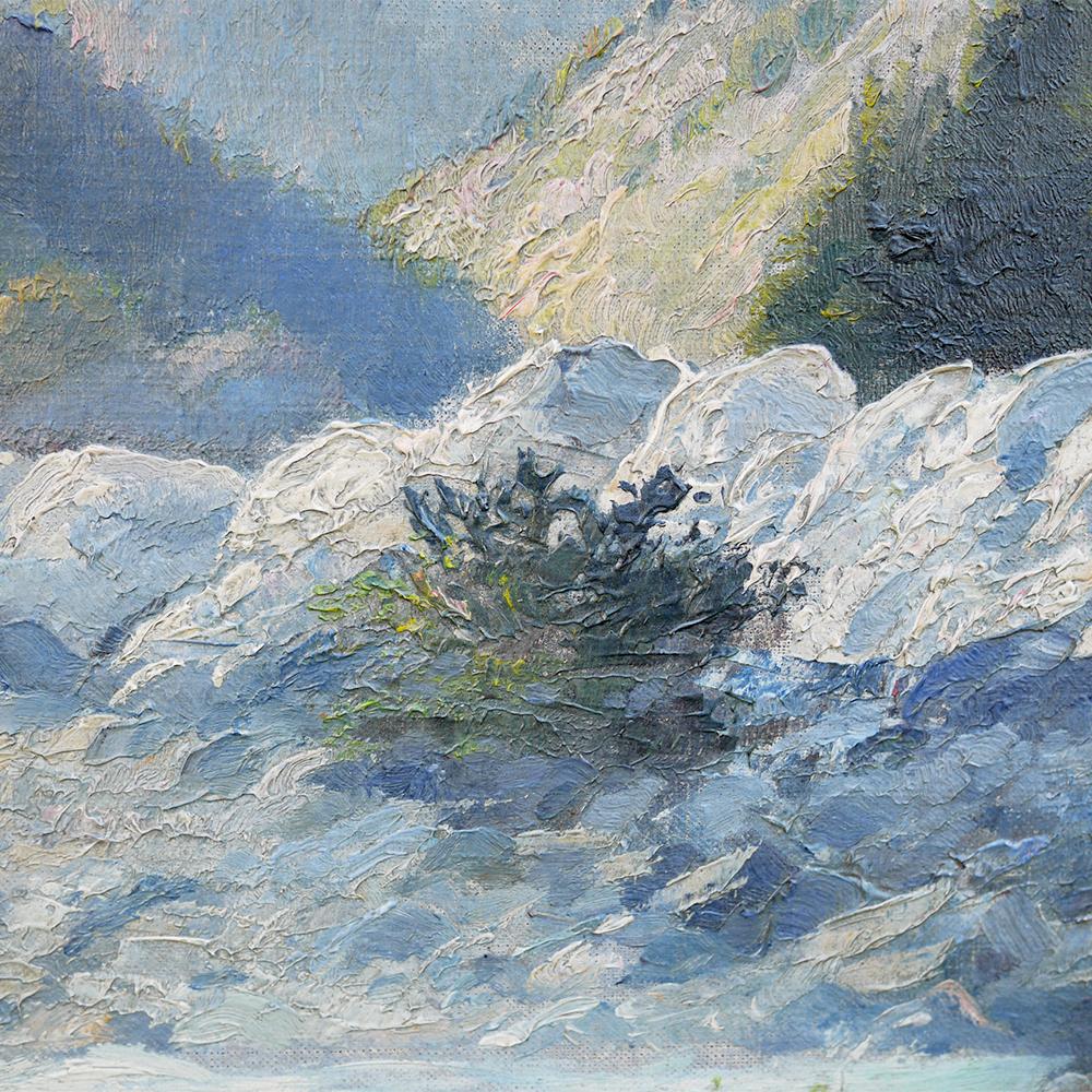 Mountains Landscape Oil Painting, Dolomites, around 1930 7