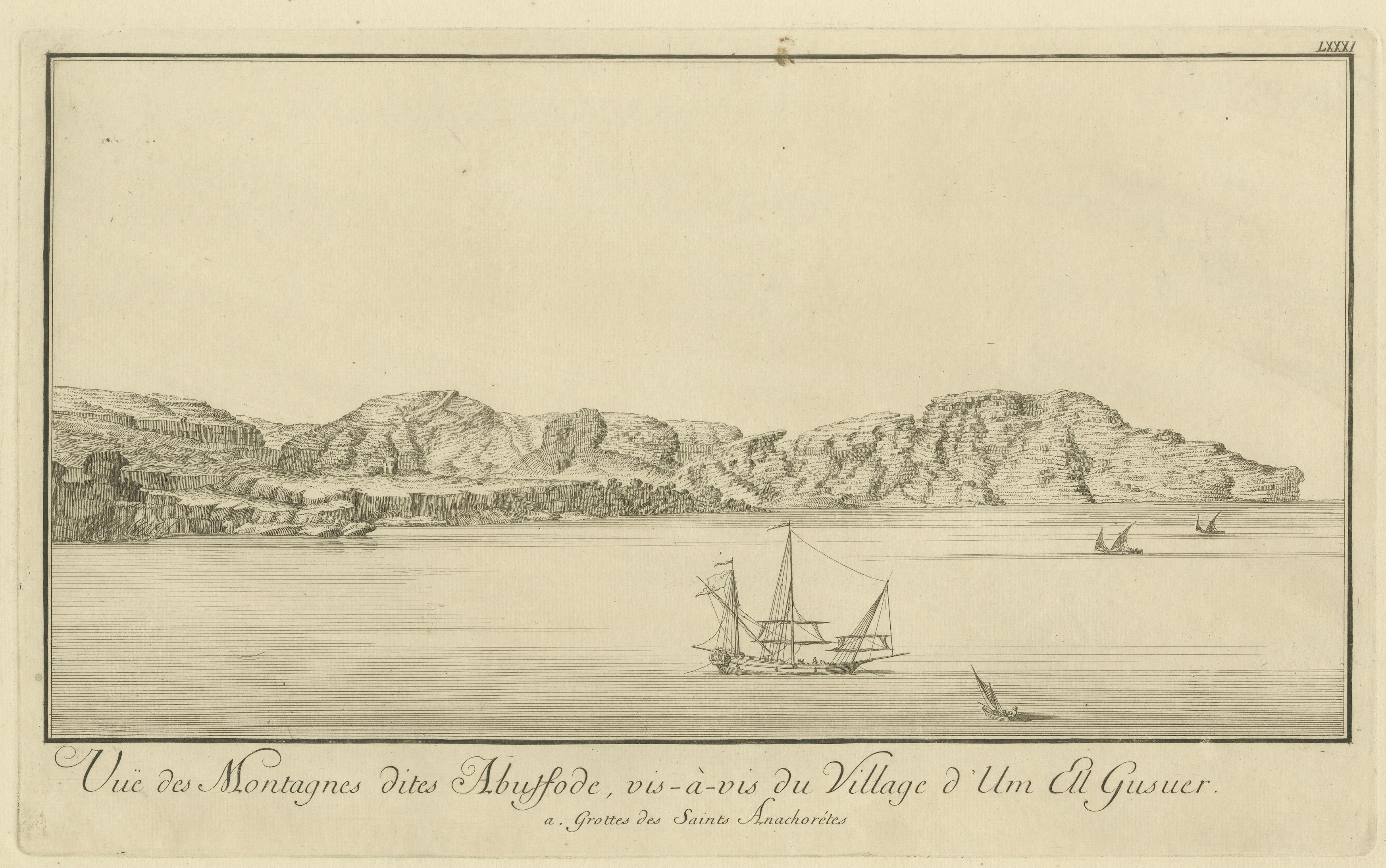 Mountains of Abyssode opposite Umm el Gusur – Nile View, c.1755