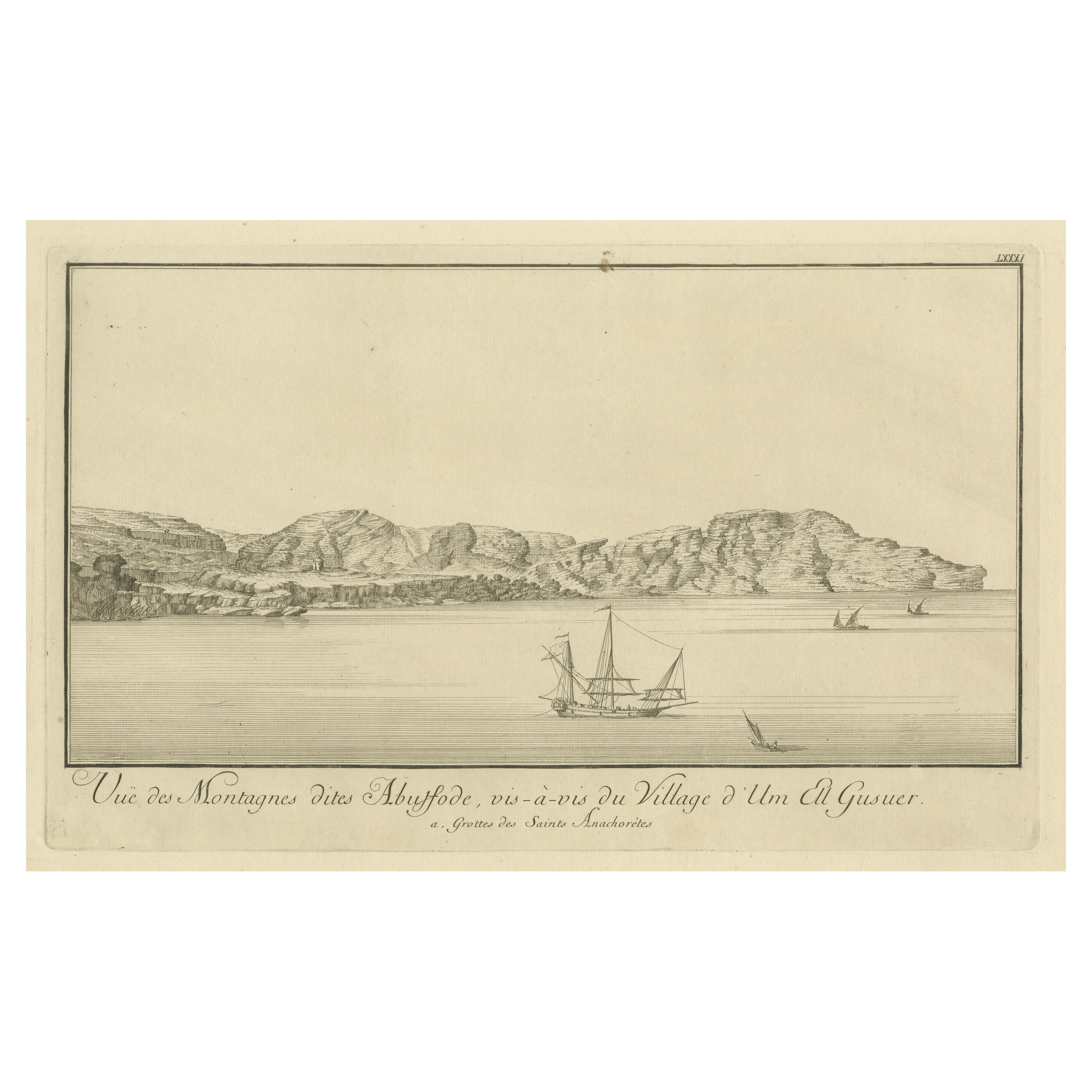 Mountains of Abyssode opposite Umm el Gusur – Nile View, c.1755