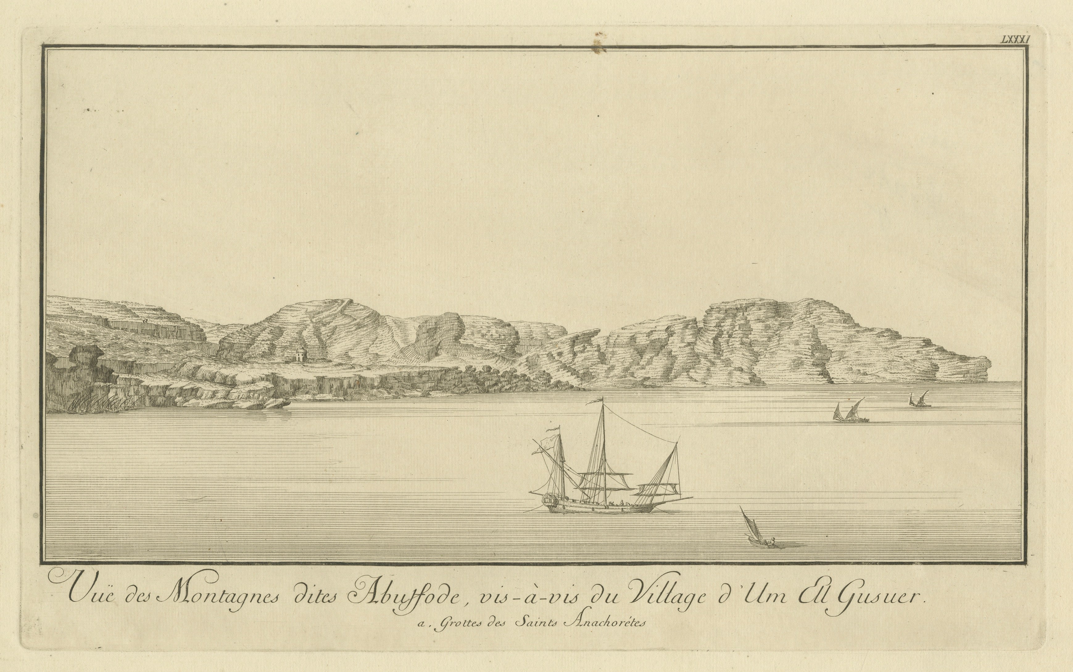 Mountains of Abyssode opposite Umm el Gusur – Nile View, c.1755