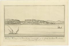 Mountains of Bennehassein and Hermit Grottos – Nile Engraving, c.1755