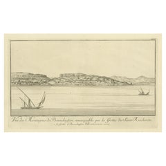 Montagne di Bennehassein e grotte degli eremiti - Incisione del Nilo, 1755 ca.