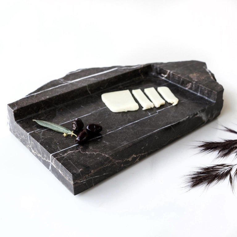 Mountainscapes Black Marble Tray at 1stDibs