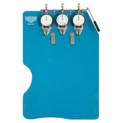 Mounted 3 Heuer stop watches, two reference 403.213, Ufland Timer, 1970's...