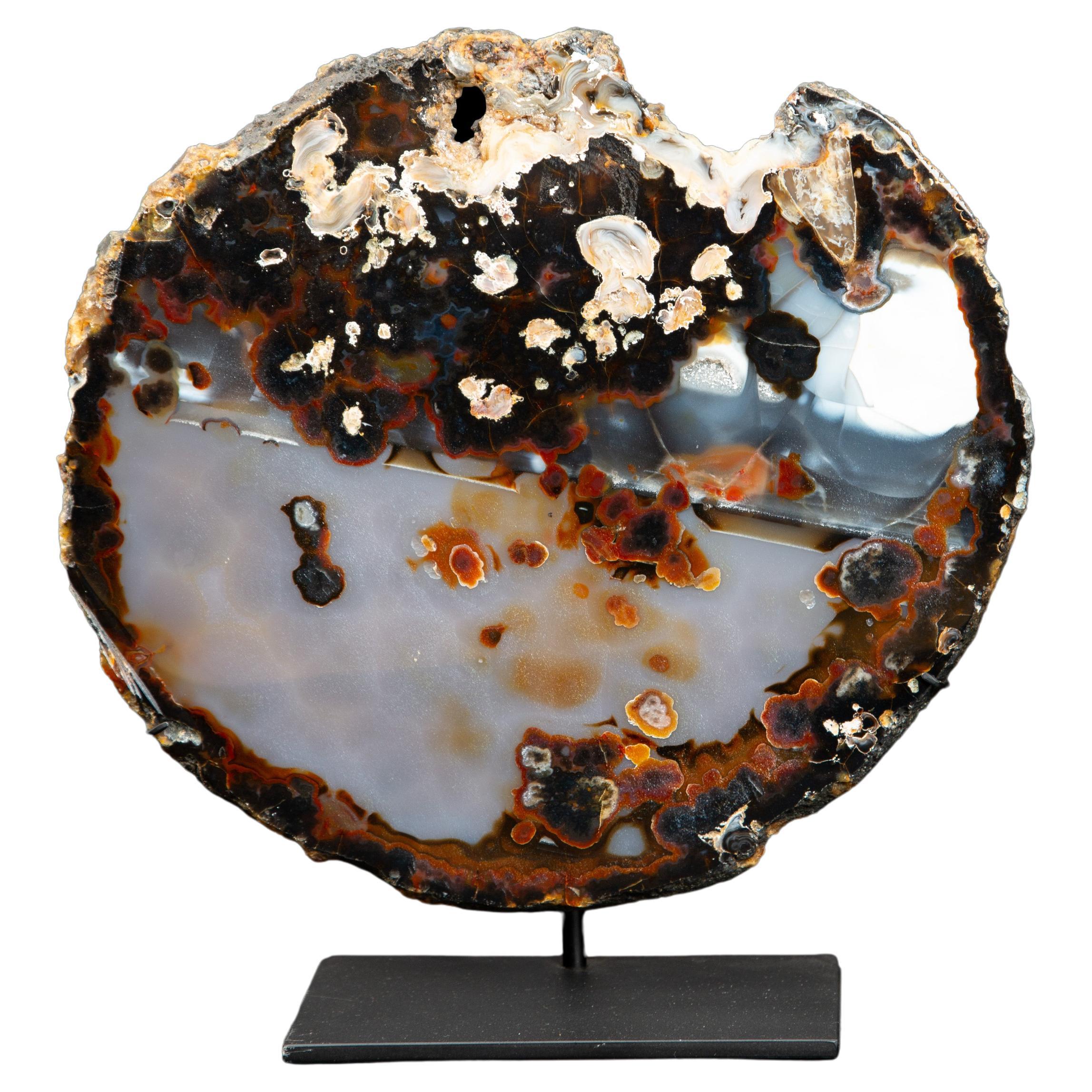 Mounted Agate Slice For Sale
