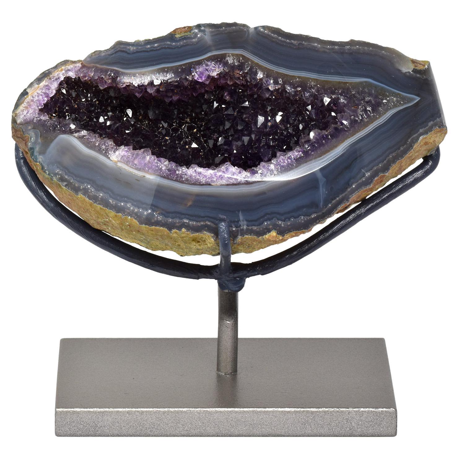 Mounted Amethyst Cave Mineral Specimen, One of a Kind