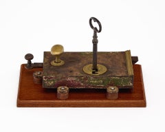 Mounted Antique Mansion Lock and Key