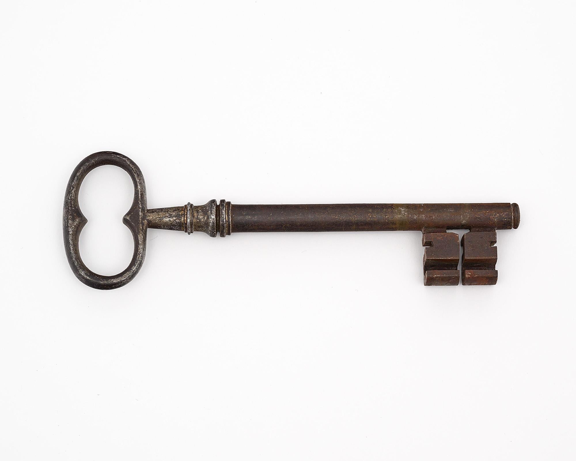 Mounted Antique Mansion Lock and Key For Sale 3