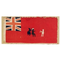 Antique Mounted Asafo Flag of Ghana c.1820-1920