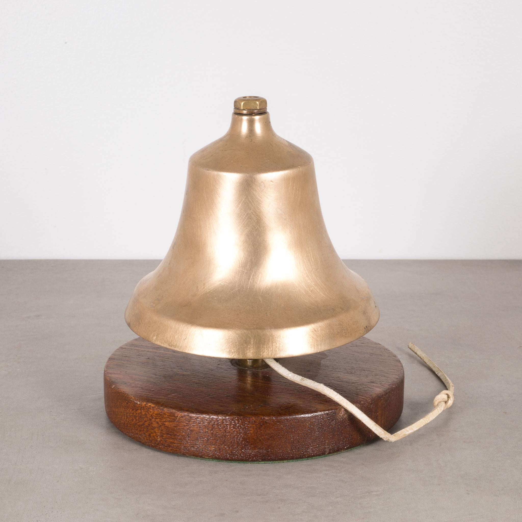 20th Century Mounted Brass Yacht Bell, circa 1930s