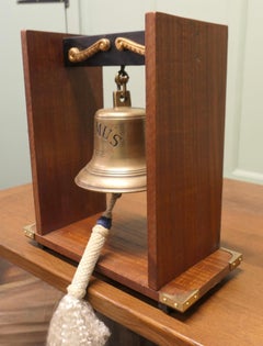 Mounted Bronze Ships Bell from MV ERIMUS 1922, Thornaby on Tees