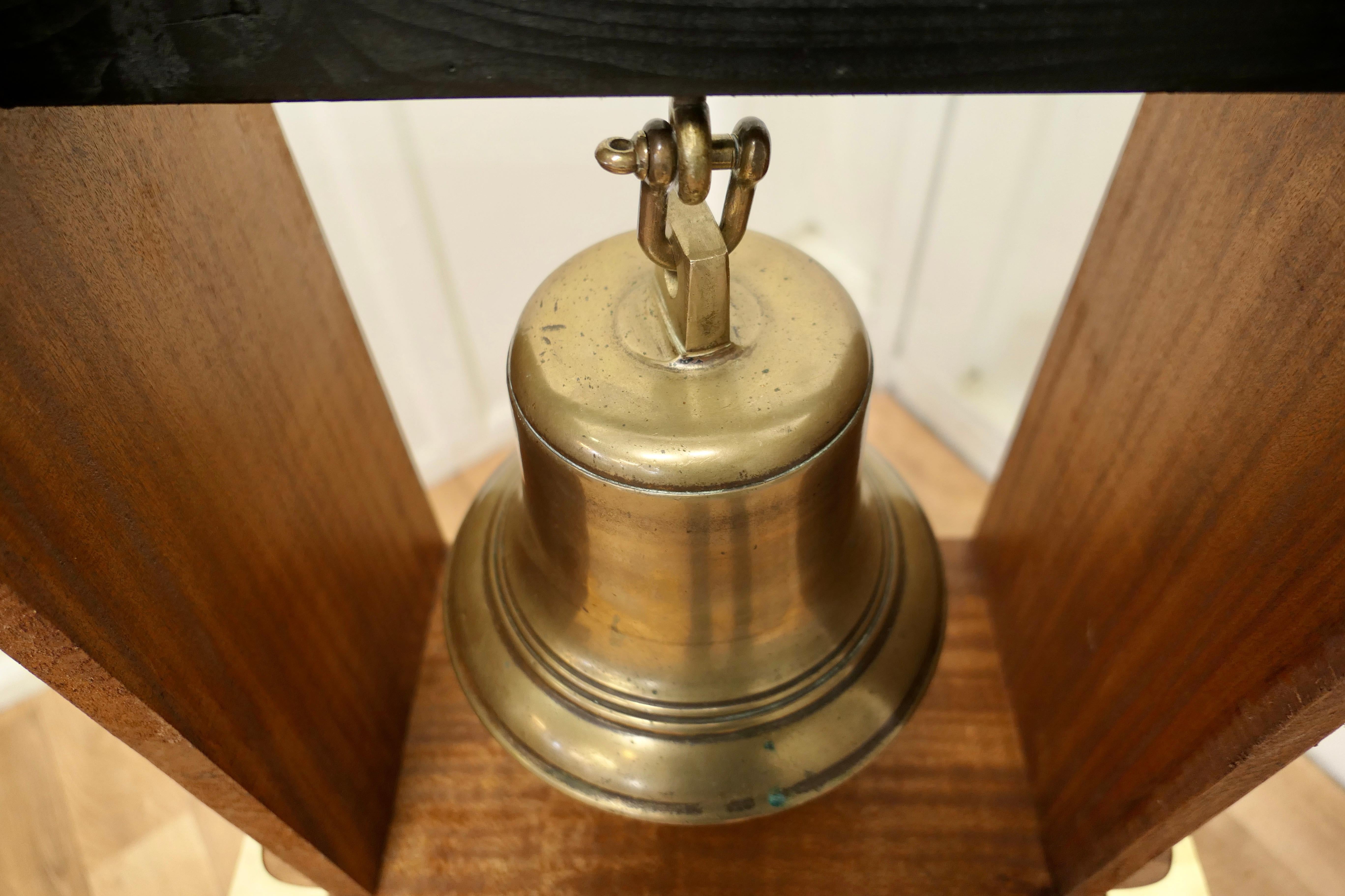 Mounted Bronze Ships Bell from Mv Erimus 1922, Thornaby on Tees For Sale 4